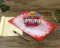 Cadeau pour maman, fête des mères, avec de nouvelles cartes de vœux 3D pop-up, design personnalisé, cartes cadeaux OEM ODM