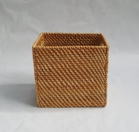 Panier en rotin classique rectangulaire à deux poignées, idéal pour la cuisine, le salon, la garde-robe, couleur personnalisable, vente chaude