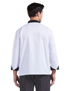 Veste de chef en poly coton et manteau de chef moins cher bouton à double boutonnage vestes de chef uniformes de logo personnalisé pour restaurant - Product Image 2