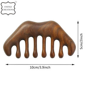 ไม้นวดหน้าสำหรับผู้ชายและผู้หญิงหวีซี่กว้าง5ซี่ไม้จันทน์ธรรมชาตินวดหนังศีรษะ - Product Image 4