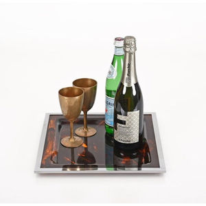 Plateau en corne personnalisé de forme carrée de luxe pour la présentation d'aliments de qualité supérieure idéal pour les célébrations de la décoration intérieure et les occasions spéciales - Product Image 2