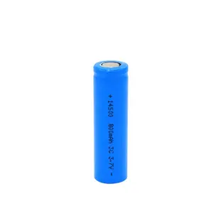 도매 원통형 14500 리튬 이온 폴리머 배터리 800mah 3.7V 3C 물 보충 악기/전동 칫솔