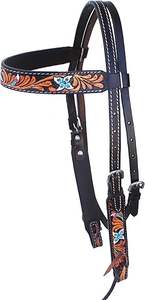 Brida de Cuero para Caballo Estilo Occidental con un Hermoso Diseño, Hecha a Mano con Cuero Genuino - Product Image 2