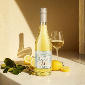 8 Rosas Vino Bianco Analcolico 100% Airen 0.0% ABV Vino Spagnolo Senza Alcol 750ml - Product Image 3