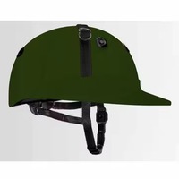 Casque d'équitation léger de haute qualité avec coque en cuir et tissu en velours, design personnalisable pour les courses de chevaux et le polo