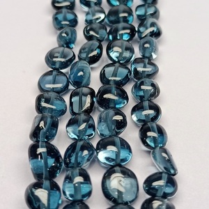 ลูกปัด5x7-7x9mm รูปไข่เรียบสีฟ้าลอนดอนลูกปัดเกลือกกลิ้งสีฟ้า lbt ลอนดอน - Product Image 1