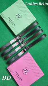 Cinturón de Mujer DD Ecológico de Cuero Genuino con Estampado de Grano - Product Image 2