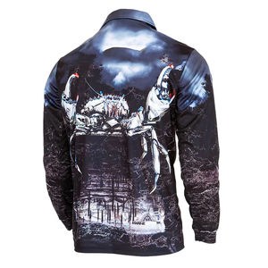 Promoción Sublimación personalizada Manga larga Transpirable Impermeable Protección UV Polos de pesca Secado rápido Profesional OEM - Product Image 5