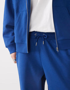 High Quality Polyester/Cotton <b>Denim</b> <b>Men's</b> Oversized Solid Colour Waterproof Sweatpants Lightweight Fleece Custom Washed <b>Jogger</b> - Product Image 6