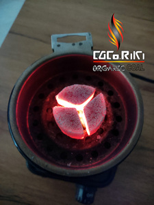 Briquettes de charbon de bois de coque de noix de coco pour narguilé chicha encens en forme de merci qualité supérieure Indonésie Briket - Product Image 3