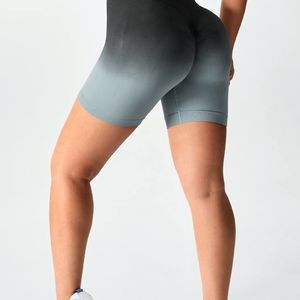 Summer Heat Breathable Yoga <b>Booty</b> <b>Shorts</b> High-Rise Lightweight Scrunch Nylon Spandex Ventilated Panels Hot Weather - Product Image 2