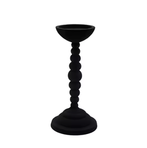Compre un candelero duradero de diseño antiguo con negro mate Acabado impresionante Vela hecha a mano altamente decorativa T-Light El mejor soporte - Product Image 1