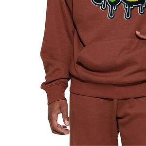 Haute qualité coton mélangé Chenille broderie à capuche hommes à manches longues goutte épaule hiver épais conception personnalisée - Product Image 6