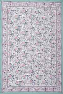 Customized Hand Block Print <b>Table</b> <b>Cover</b> Floral Linen <b>Cloth</b> Made in India for Weddings Parties Manufactured High Quality Cotton - Product Image 4