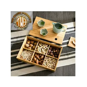 Multi-Section Snack Bowl Snack Container Box for Daily Use of Dried Fruit and spices