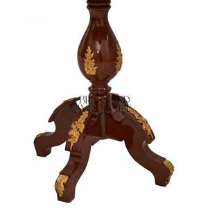 Table d'entrée ronde classique avec plateau en marbre et détails faits à la main - Product Image 4