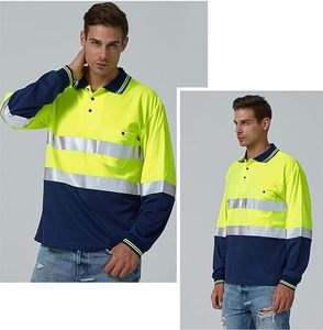 Advertencia de construcción Ropa DE TRABAJO Uniforme Reflectante Hi Viz Malla Seguridad Manga corta Camisa Polo que absorbe la humedad - Product Image 2