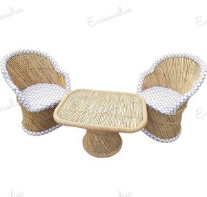 Sillas de cuero de lujo de la mejor calidad para exteriores, muebles con mesa para sala de estar, jardín, restaurante al aire libre (2 sillas + 1 mesa) - Product Image 2