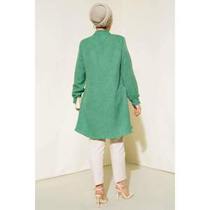 Tunique détaillée à volants Vert - Product Image 1