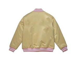 Chaqueta universitaria de satén personalizada al por mayor chaqueta universitaria de béisbol de satén de seda transpirable de talla grande para hombre - Product Image 2