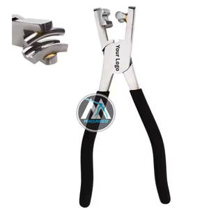 Pince professionnelle pour retirer les liaisons de kératine, outil de retrait des extensions de cheveux à pointe en U et à pointe plate, en acier inoxydable - Product Image 1