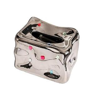 Soporte para caja de pañuelos de Metal de diseño tradicional, mejor precio, caja de pañuelos hecha a mano, soporte para caja de pañuelos de Metal martillado chapado en oro - Product Image 2