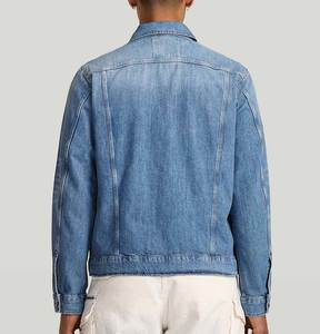 Chaquetas de moda para hombre, chaqueta vaquera informal para hombre, Chaqueta vaquera azul clásica, ropa de calle, prendas de vestir exteriores, abrigo de primavera y otoño, logotipo personalizado - Product Image 6