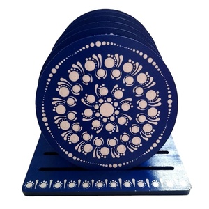 Posavasos de resina de madera personalizados Posavasos de sublimación hechos a mano con aislamiento térmico personalizado Posavasos de madera y resina - Product Image 1