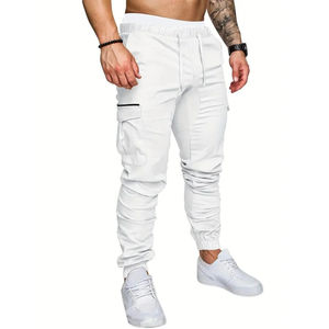 Pantalones de chándal ligeros informales de alta calidad para hombre, pantalones de chándal de carga con patrón recto hecho a medida con bolsillo - Product Image 1