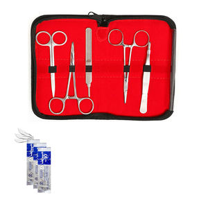 ชุดอุปกรณ์ผ่าตัดขั้นสูง5ชิ้นแหนบสเตนเลสคีมด้ามจับมีดผ่าตัดชุดเครื่องมือสำหรับแต่งหน้าและเครื่องมือ - Product Image 1