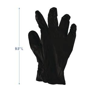 Gants de sécurité jetables noirs Boardwalk série 396, taille XS, 9,5 pouces. Nitrile 4,4 mil, usage général (1000/carton) - Product Image 5