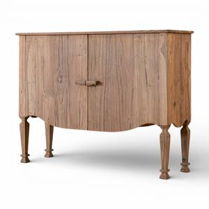 ตู้เก็บของไม้สักแท้ 2 ประตู สไตล์วินเทจ รีไซเคิล เป็นมิตรกับสิ่งแวดล้อม เหมาะสำหรับวางข้างประตู หรือใช้เป็นตู้ข้าง  แบบวินเทจ  วับิ ซาบิ - Product Image 2