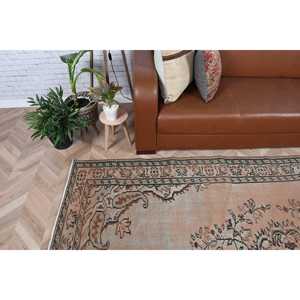 Turkish Rug, 5.4x9.3 ft Large Rug, <b>Brown</b> Blue <b>Wool</b> Rug - Product Image 3