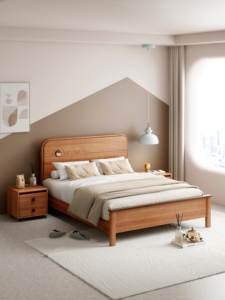 Cama de Madera Maciza Vintage, Juego de Dormitorio de Lujo - Product Image 3