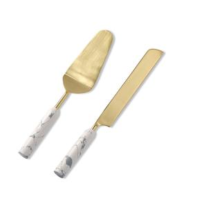 ชุดมีดหั่นเค้กทองเหลืองชุดเซิฟเวอร์เค้กสำหรับโต๊ะอาหารในบ้านร้านอาหาร - Product Image 6