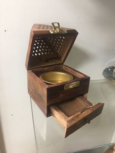 New Luxury Handmade Eco-Friendly 100% Natural Wood Incense <b>Burner</b> Home & Hotel Decorative Mubkhar <b>Bukhoor</b> - Product Image 3