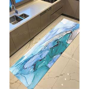 Printed <b>Rug</b>: Modern Luxury Marble Design for <b>Bedroom</b>, Bathroom,Nonwoven Thin <b>Rug</b> - Product Image 5