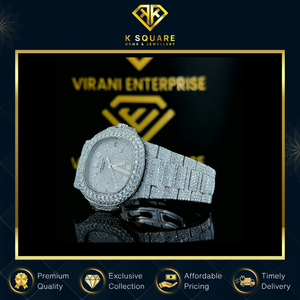 นาฬิกาคริสตัลแซฟไฟร์ทำจากสเตนเลสสตีลทนน้ำได้ทั้งชายและหญิงดีไซน์สง่างามผลิตจากผู้ผลิตอินเดีย - Product Image 6