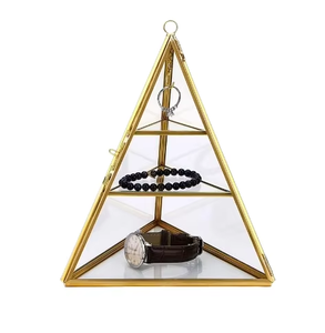 Boîte à bijoux personnalisée moderne excellente fabrication en laiton et verre de haute qualité pour le stockage à un prix raisonnable - Product Image 2