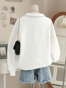 Sweat-shirt à capuche en molleton de couleur unie Hooide d'hiver pour femmes personnalisées marque personnalisée épaisse et chaude - Product Image 2