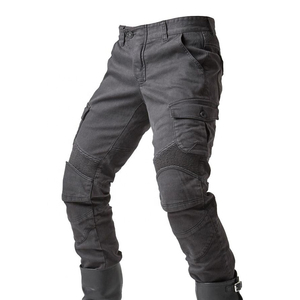 Dark <b>mens</b> armored motorcycle <b>biker</b> <b>jeans</b> for daily wear with elastic panels and cargo pockets for utilities made in Pakistan - Product Image 1