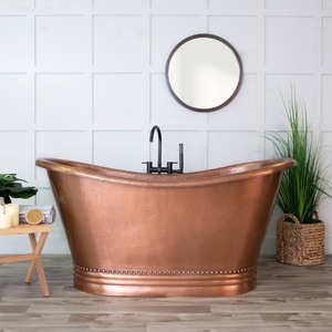 Les baignoires en cuivre offrent une expérience de bain tactile et visuelle unique, la finition évoluante en cuivre reflète le style de vie personnel. - Product Image 3
