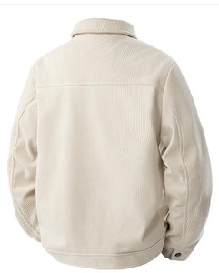 2025 Autumn Winter Fashion <b>Men's</b> Eco-Friendly Bomber <b>Jacket</b> Stand Collar Front Pocket <b>Long</b> Sleeve Casual Zipper Closure Canvas - Product Image 5