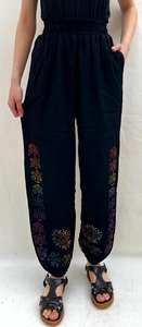 Pantalones Harem Largos de Verano para Mujer, Estilo Bohemio, Viscosa Transpirable, Ecológicos, de Secado Rápido, Estampado Étnico, Corte Regular, para Yoga, Venta al Por Mayor - Product Image 6