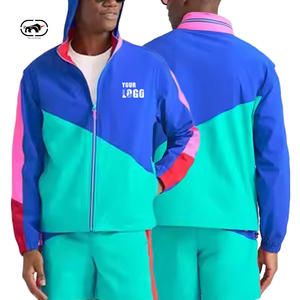 ชุดกางเกงขาสั้นและแจ็กเก็ต2ชิ้นสำหรับผู้ชายชุดเสื้อกันลมไนลอนโลโก้สำหรับวิ่งของผู้ชาย1ชุด - Product Image 1