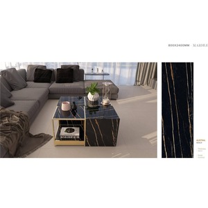 Granit de table décoratif gris cosmique 800x2400x15mm dalle de sol en porcelaine polie budget brillance - Product Image 6