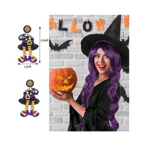 Boucles d'oreilles bohême faites à la main pour femmes mode ethnique cristal perlé fil bijoux plaqué or acheter maintenant de l'inde - Product Image 4