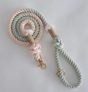 Correa de perro de cuerda de algodón pastel hipoalergénico personalizado | Teñido a mano y hecho a mano - Product Image 3