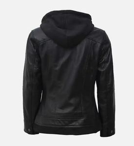 Ajustement mince de veste en cuir de Faux des femmes à la mode, appui de logo fait sur commande, OEM/ODM amical - Product Image 2