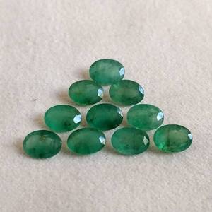 Piedra Esmeralda zambiana Natural de 5x7mm, piedra preciosa calibrada suelta de corte ovalado facetado para la fabricación de anillos de joyería a bajo precio - Product Image 2
